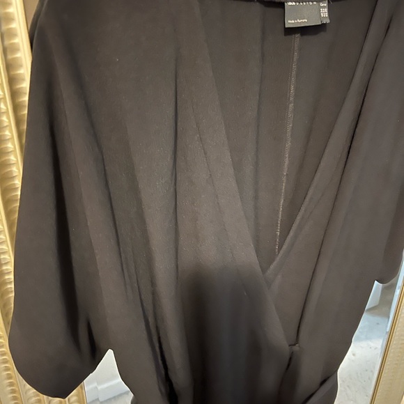 Black Kimono styled wrap Dress - Picture 8 of 10